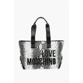 Moschino Black And White Polyethylene Shoulder Bag
